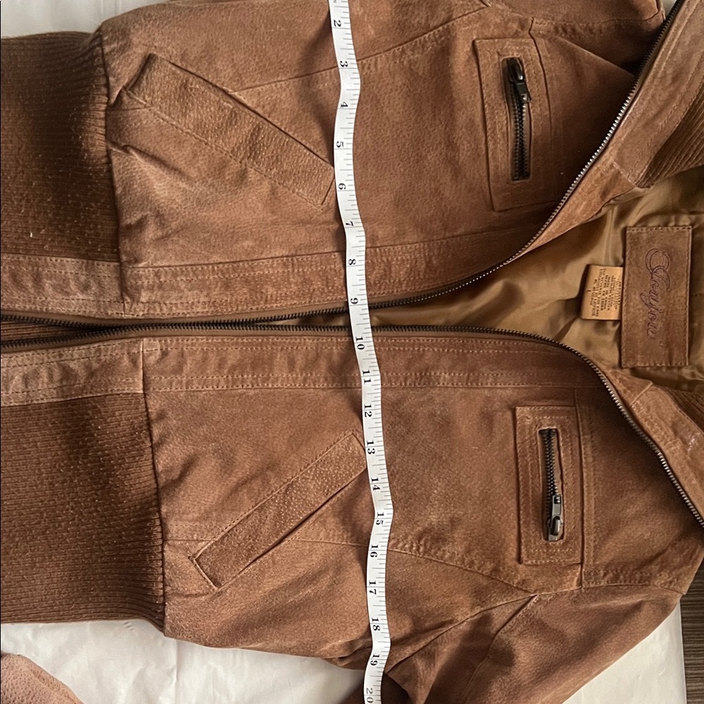 Brown Suede Women's Jacket - Picture 14 of 17